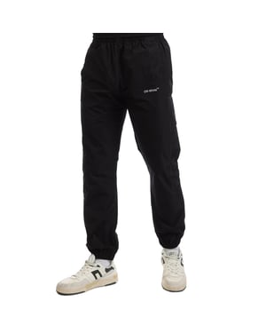 Men's Off White Outline Track Pants in Black
