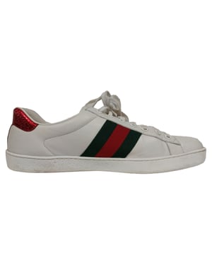 Gucci Ace Bee lage sneakers in wit leer
