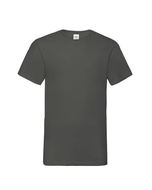 Fruit of the Loom Heren Valueweight V Neck T-shirt (Licht Grafiet)