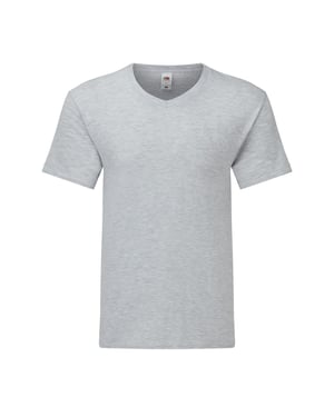 Fruit of the Loom Heren Iconic 150 Heather V Hals T-shirt (Heide Grijs)