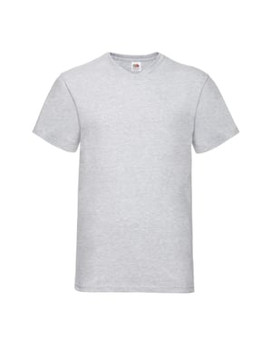 Fruit of the Loom Heren Valueweight V Neck T-shirt (Heide Grijs)