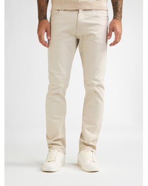 Petrol Industries - Heren Starling Straight Fit Gekleurde Denim Serpiente - Wit