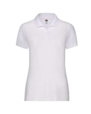 Fruit of the Loom Dames/dames 65/35 Poloshirt (Wit)