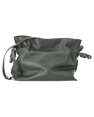 Loewe Medium Flamenco Clutch i grön nappa läder