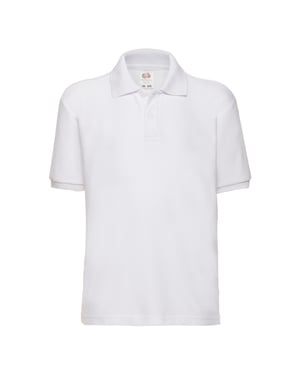 Fruit of the Loom Kinder/Kinder 65/35 Poloshirt (Wit)