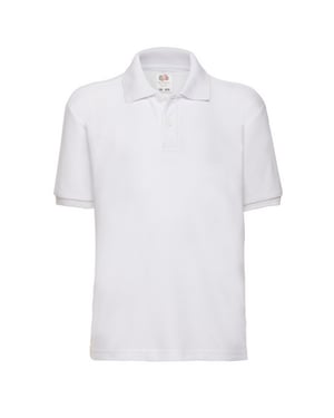 Fruit of the Loom Kinder/Kinder 65/35 Poloshirt (Wit)