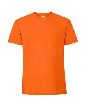 Fruit of the Loom Heren Iconic 195 Premium Ringspun Katoen T-Shirt (Oranje)