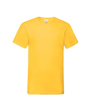 Fruit of the Loom Heren Valueweight V Neck T-shirt (Zonnebloem)