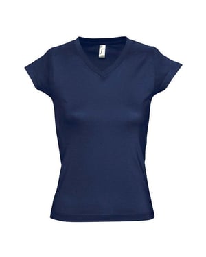 SOLS Dames/Dames Maan V Hals T-shirt (Franse marine)