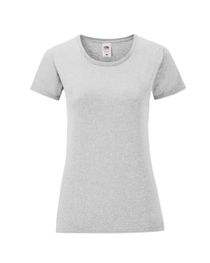 Fruit of the Loom Vrouwen/dames Iconisch T-Shirt (Heide Grijs)