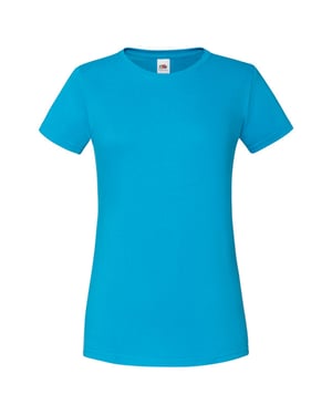 Fruit of the Loom Dames/Dames Iconic Combed Cotton T-shirt (Azuurblauw)