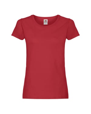 Fruit of the Loom Dames/Dames Origineel Katoenen T-Shirt (Rood)