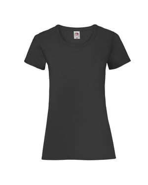 Fruit of the Loom Dames/Dames Valueweight T-Shirt (Zwart)