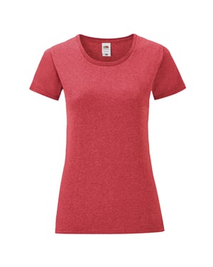 Fruit of the Loom Dames/dames Iconic Heather T-shirt (Heide Rood)