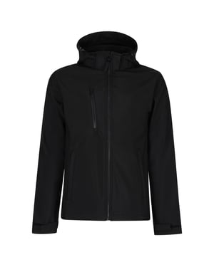 Regatta Heren Venturer 3 Layer Hooded Soft Shell Jacket (Zwart)