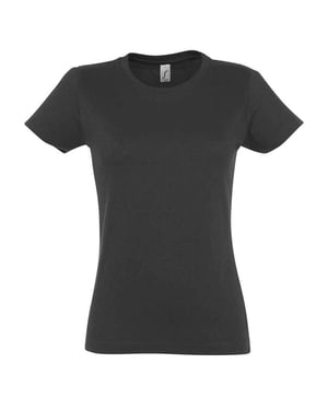 SOLS Dames/Dames Imperial T-shirt (Donkergrijs massief)