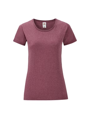 Fruit of the Loom Dames/dames Iconic Heather T-shirt (Heide Bourgogne)