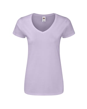 Fruit of the Loom Dames/Dames Iconisch V Hals T-shirt (Zachte lavendel)