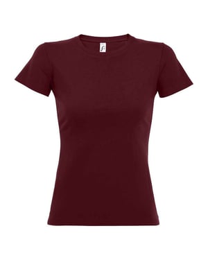 SOLS Dames/Dames Imperial T-shirt (Bourgondië)