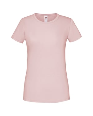 Fruit of the Loom Dames/Dames Iconic Combed Cotton T-shirt (Poederroos)