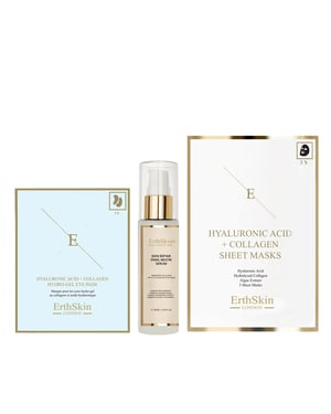 Skin Repair Snail Mucin Serum 60ml + Hyaluronic Acid + Collagen Hydrogel Eye Pads 5 X 2 +  Hyaluronic Acid & Collagen Mask (3 Sheets)