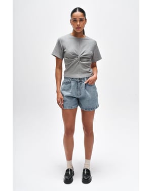 BENU Dames Blauw Grijze Denim Shorts
