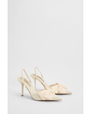 Marianna Bow Detail High Heel Slingback Court Shoes