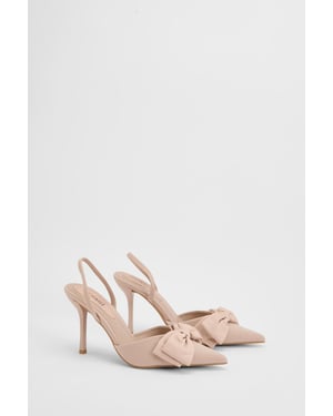 Marianna Bow Detail High Heel Slingback Court Shoes