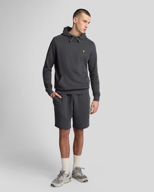 Lyle & Scott effen gunmetal grijze sweatshort