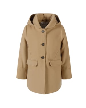 Minoti Effen gewatteerde jas voor meisjes (Beige)