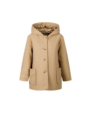 Minoti Korte winterjas met knoopsluiting voor meisjes (Beige)