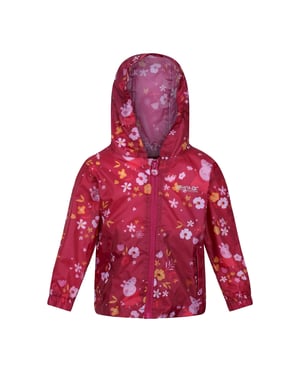 Regatta Childrens/Kids Floral Peppa Pig Packaway Waterproof Jacket (Bessenroze/herfst)