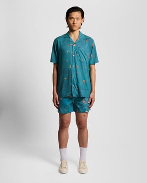 Guldhamsterrandiga Badshorts