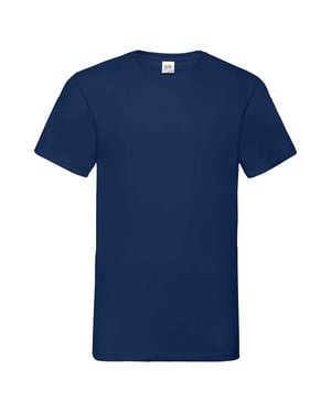 Fruit of the Loom Unisex Adult Waardevol V Hals T-shirt (Marine)