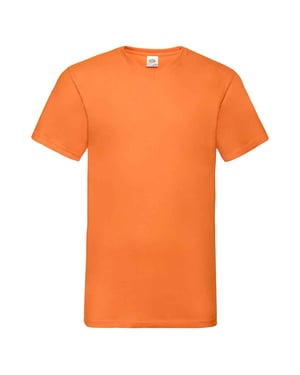 Fruit of the Loom Unisex Adult Waardevol V Hals T-shirt (Oranje)