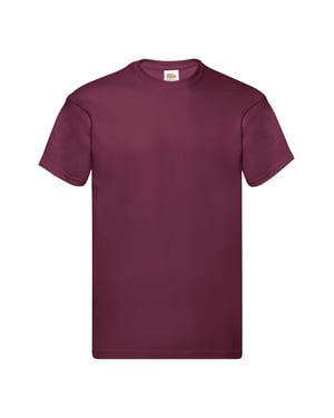 Fruit of the Loom Unisex Origineel Katoenen T-shirt voor volwassenen (Bourgondië)