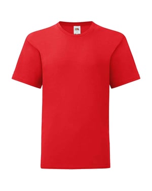Fruit of the Loom Kinderen/Kinderen Iconisch T-Shirt (Rood)