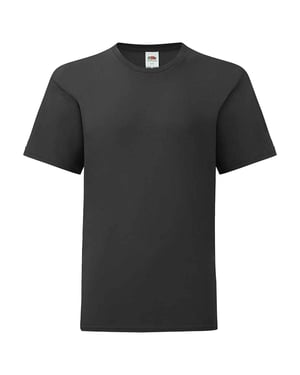 Fruit of the Loom Kinderen/Kinderen Iconisch T-Shirt (Zwart)