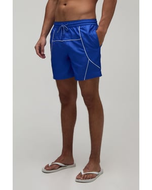 Piping Mid Length Swim Short