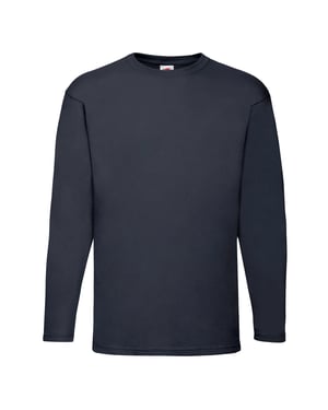Fruit of the Loom Heren Valueweight T-shirt met lange mouwen (Deep Navy)