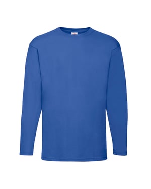 Fruit of the Loom Heren Valueweight T-shirt met lange mouwen (Koningsblauw)