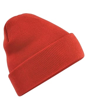 Beechfield Volwassenen van Unisex Originele geboeide Beanie (Vuurrood)