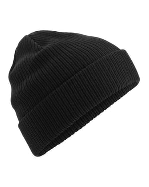 Beechfield Biologische Katoenen Beanie (Zwart)
