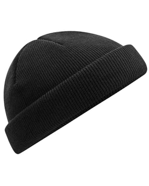 Beechfield Fisherman Mini Gerecycleerde Beanie (Zwart)