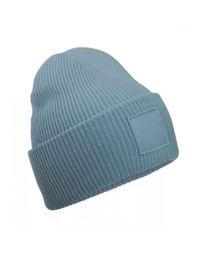 Beechfield Tonale patch muts met diepe manchet (Stofblauw)