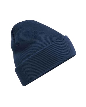 Beechfield Volwassenen van Unisex Originele geboeide Beanie (Marine Oxford)