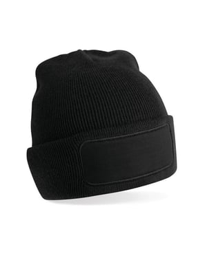 Beechfield Unisex Original Patch muts voor volwassenen (Zwart)