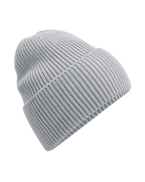 Beechfield Gebreide oversized muts (Lichtgrijs)