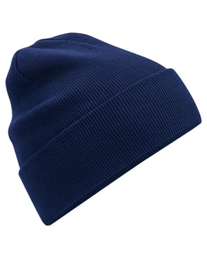 Beechfield Originele gebreide muts van biologisch katoen (Marine Oxford)