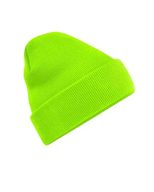 Beechfield Volwassenen van Unisex Originele geboeide Beanie (Fluorescerend groen)